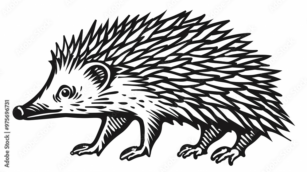Cute hedgehog coloring page for kids, ideal for creative learning fun