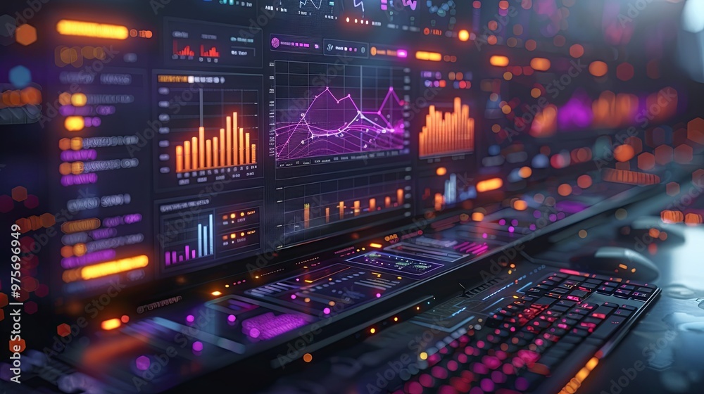 3d render of concept data visualization, collection, processing, and analysis information 3d render of concept data visualization, collection, processing, and analysis information