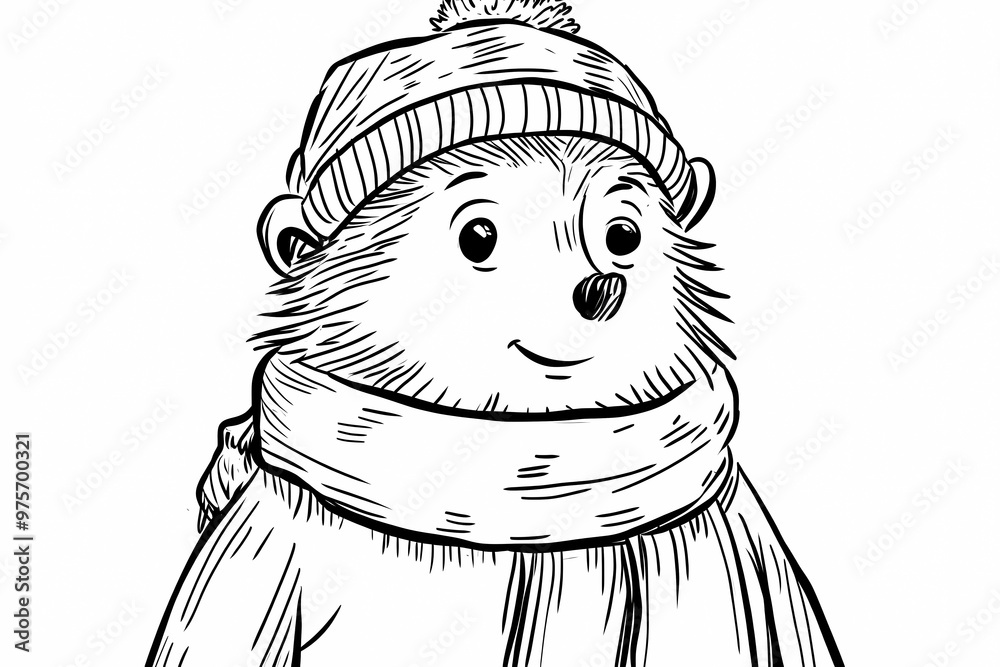 Cute hedgehog coloring page for kids, ideal for creative learning fun