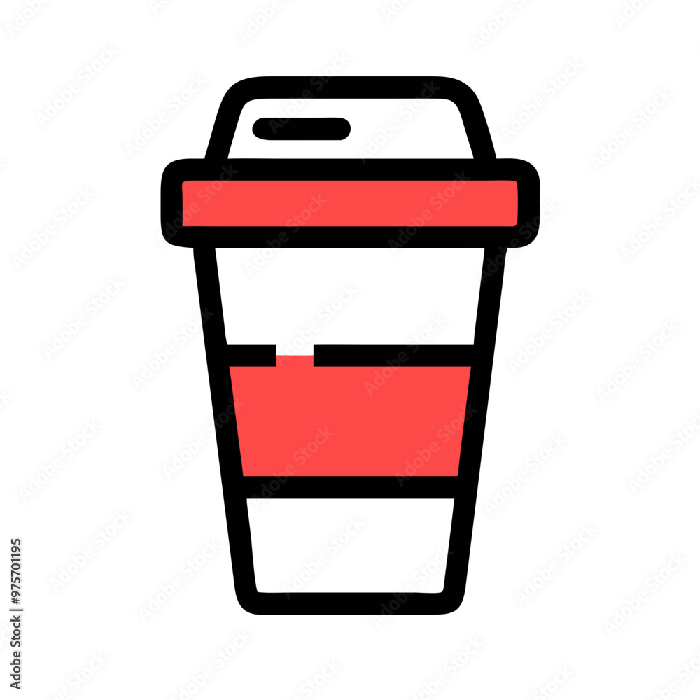 Vector icon of a coffee cup in a modern style on a white background
Vector icon of a coffee cup in a modern style on a white background