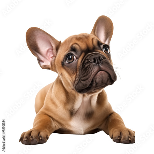 french bulldog puppy isolated on white