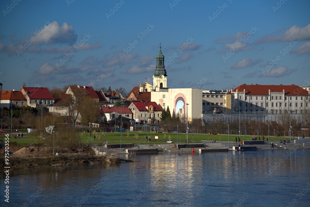 Obraz premium Panorama Fordonu-Bydgoszczy nad Wisłą