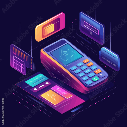 Isometric Smartphone Digital Payment Security