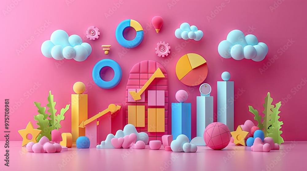 3D SEO Optimization, web analytics and seo marketing cncept. 3d render illustration 3D SEO Optimization, web analytics and seo marketing cncept. 3d render illustration