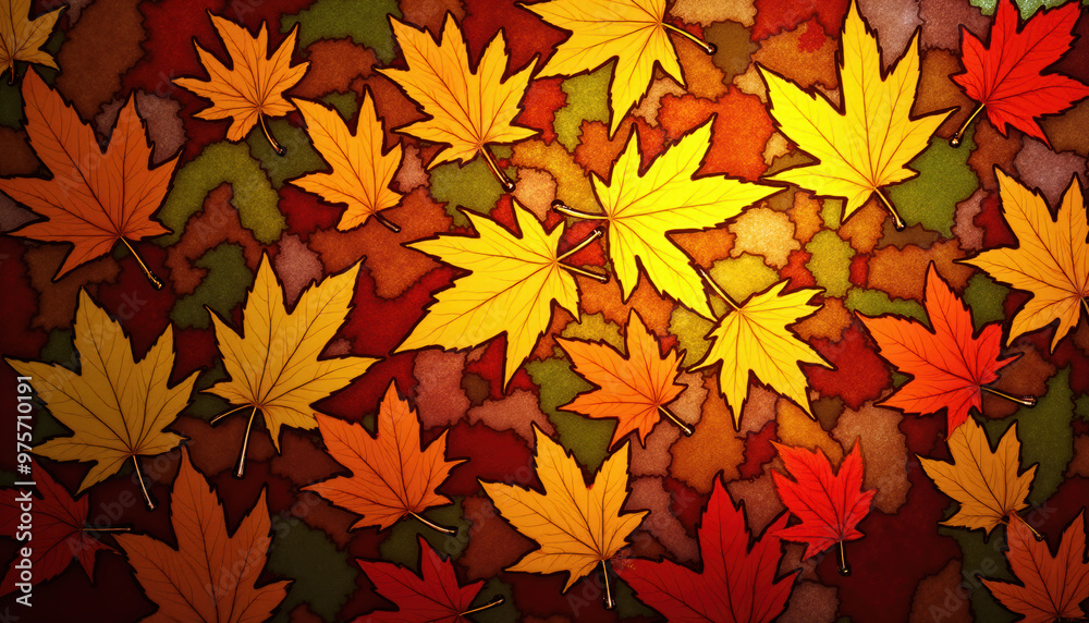 Autumn Background with Falling Maple Leaves, Seamless pattern, Fall Colors, Warm Tones, Nature, Season, Design Element, Texture Autumn Background with Falling Maple Leaves, Seamless pattern, Fall Colors, Warm Tones, Nature, Season, Design Element, Texture