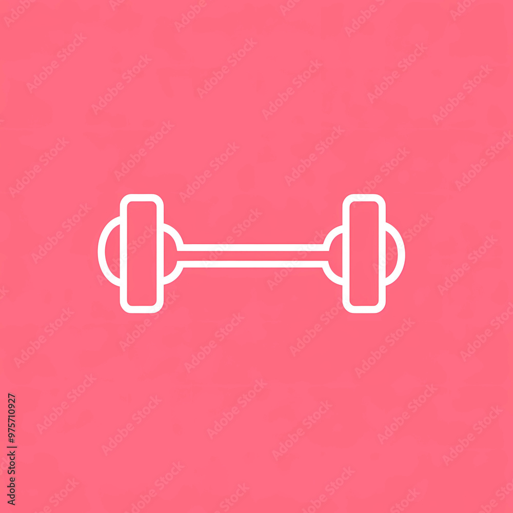 pink and white dumbbell logo pink and white dumbbell logo