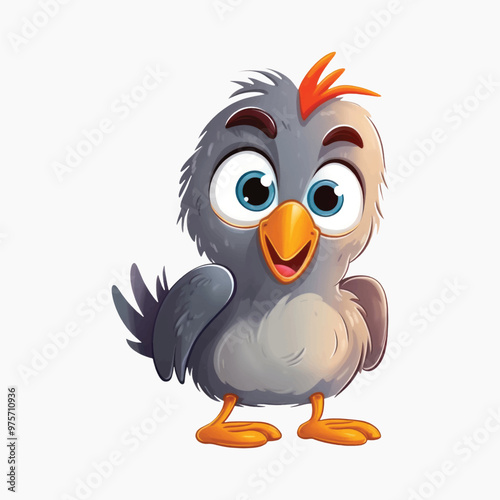 Cute cartoon bird character