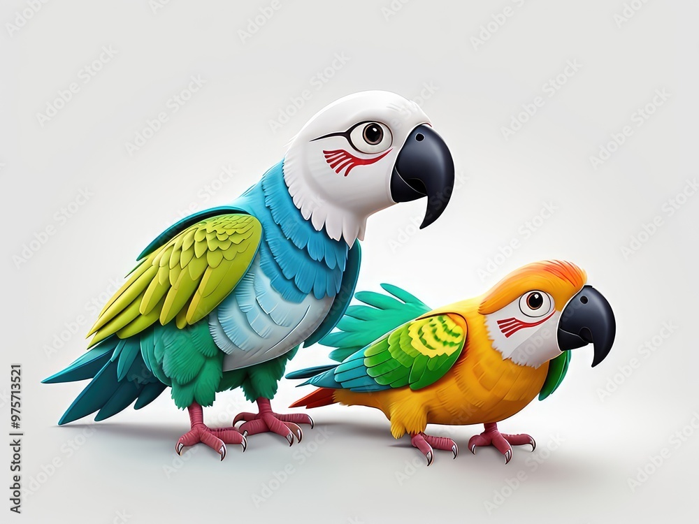 3d illustration of blue and yellow macaw ara ararauna 3d illustration of blue and yellow macaw ara ararauna