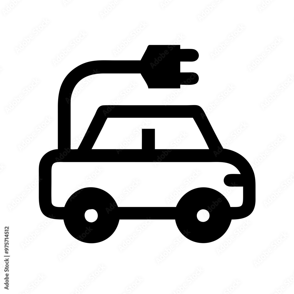 Electric car icon vector illustration Electric car icon vector illustration