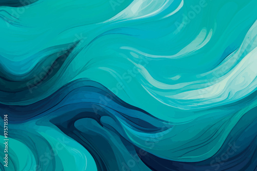 Abstract ocean wave art