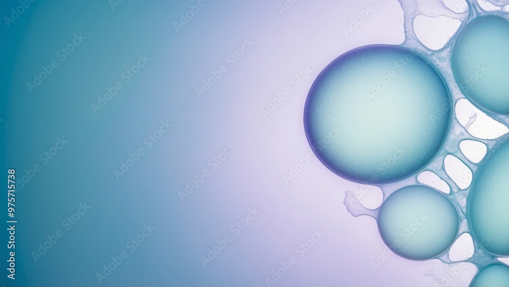 Abstract image of blue bubbles on a gradient background Abstract image of blue bubbles on a gradient background