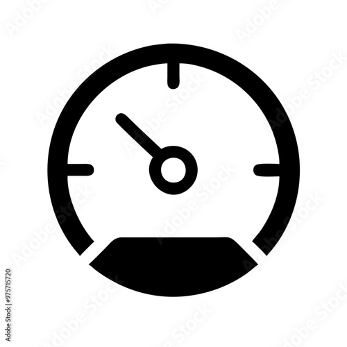Free Download Speedometer outline icon vector illustration - GFXLoad