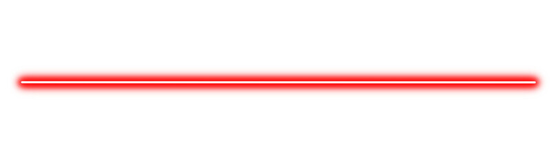 Long neon line sign red
