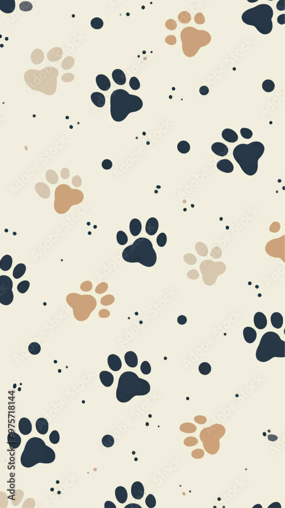 Cute paw print pattern Cute paw print pattern