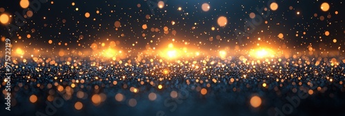 A vibrant scene of glowing particles and shimmering lights, creating a magical atmosphere with a stunning depth effect.