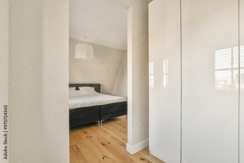 Modern bedroom interior with natural light Modern bedroom interior with natural light