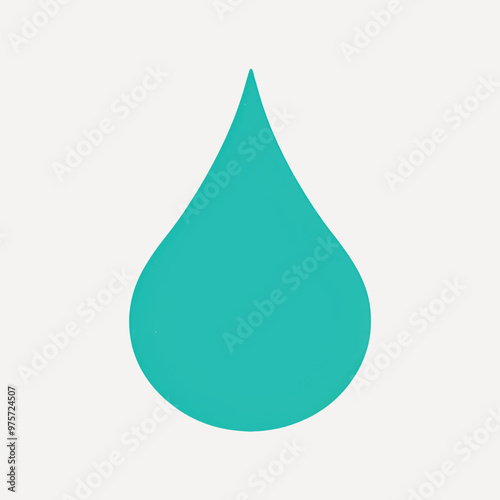 Simple turquoise water drop icon