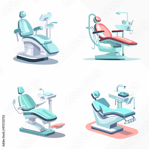 dental chairs surgery are arranged in a row