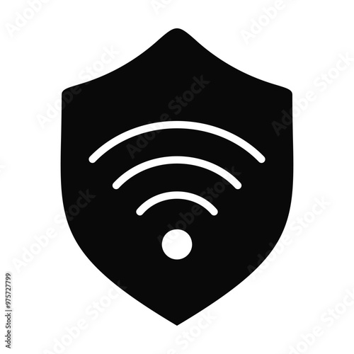 Protection wifi vector icon. Private network