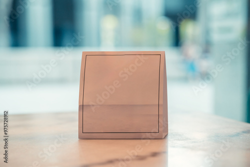Minimalist Tabletop Nameplate Holder on Desk
