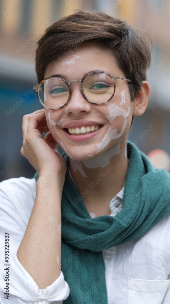 Portrait of a Confident Woman with Vitiligo Portrait of a Confident Woman with Vitiligo