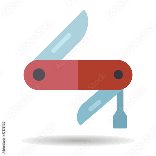 Jackknife vector isolated icon. Camping sign