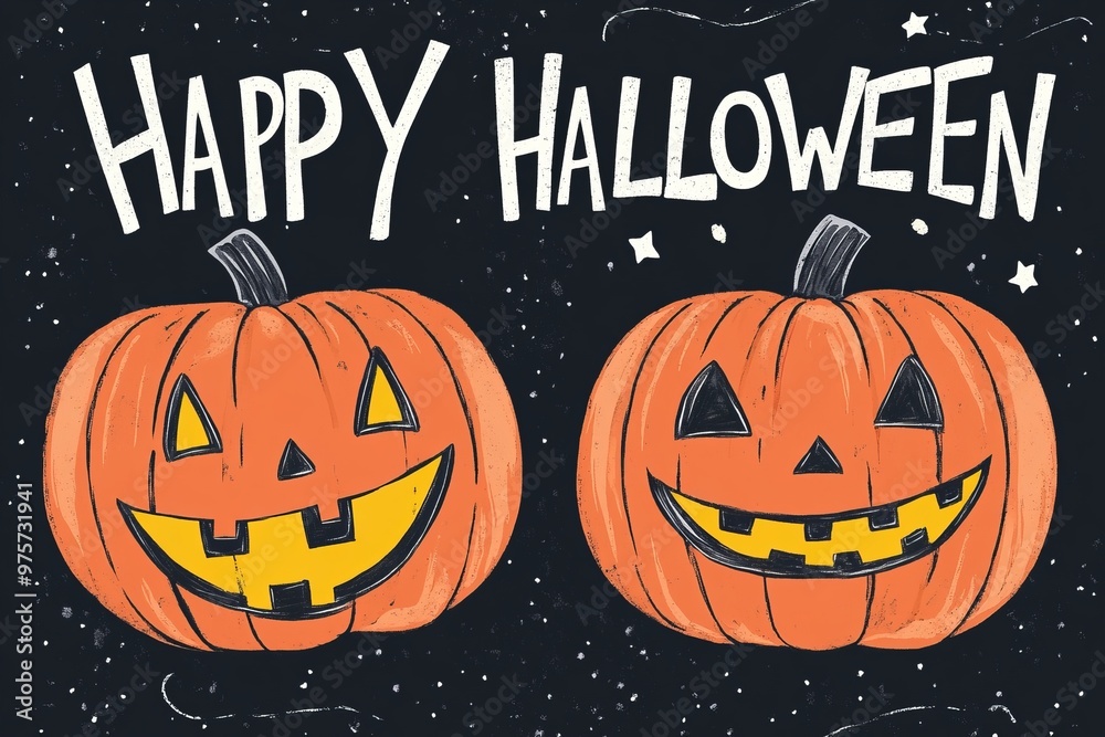happy Halloween greeting card, illustration vector happy Halloween greeting card, illustration vector