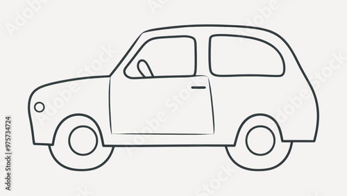 Simple car outline drawing