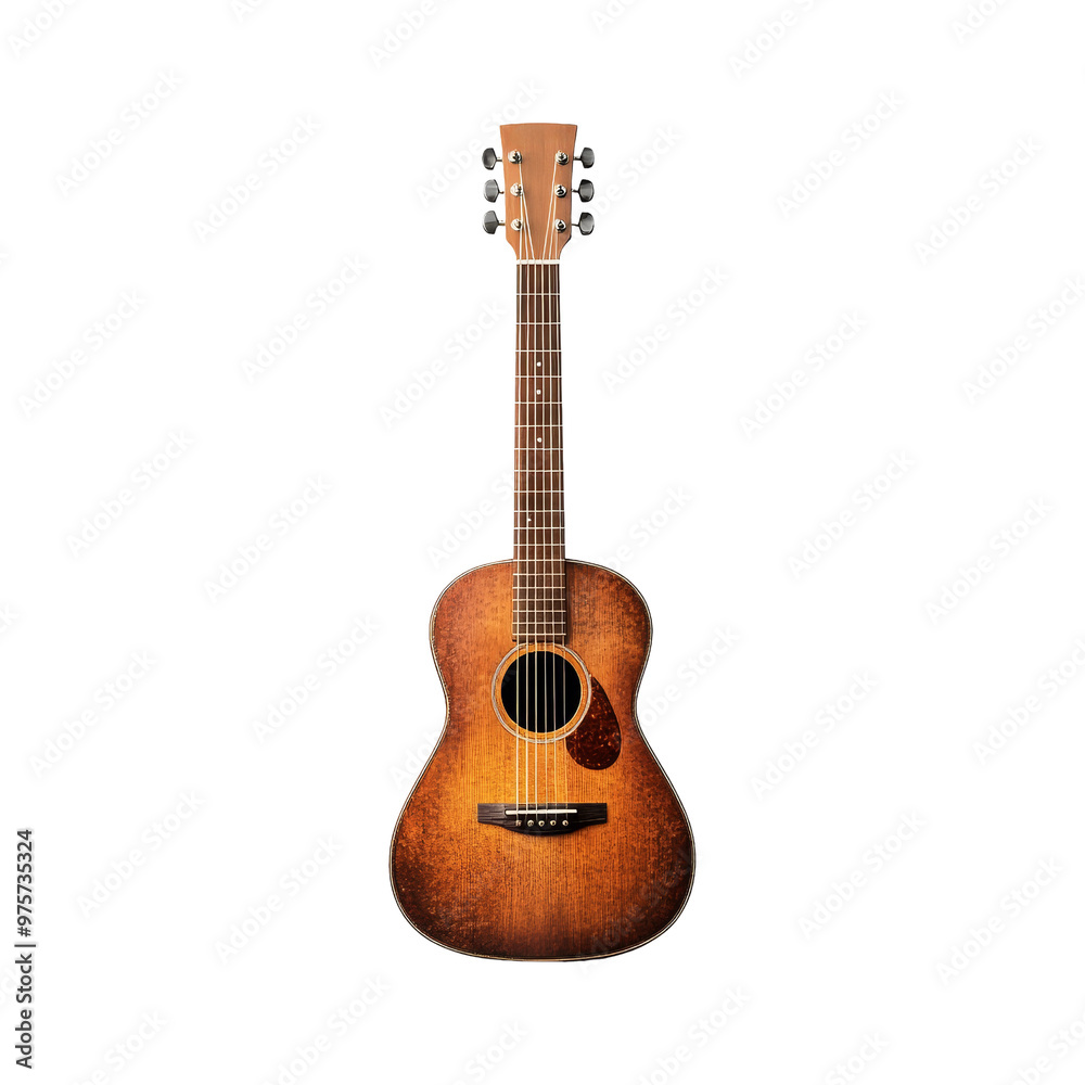 Fototapeta premium Acoustic Guitar Isolated