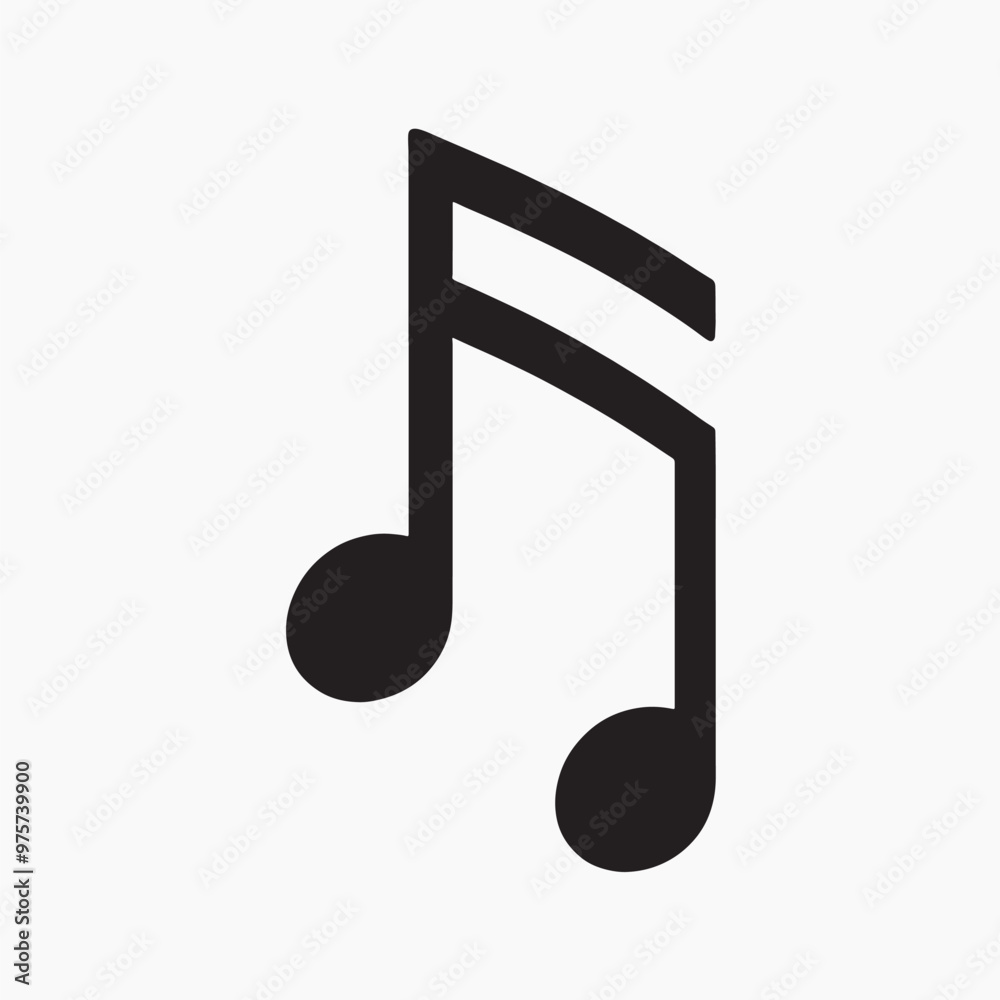 Musical note icon design Musical note icon design