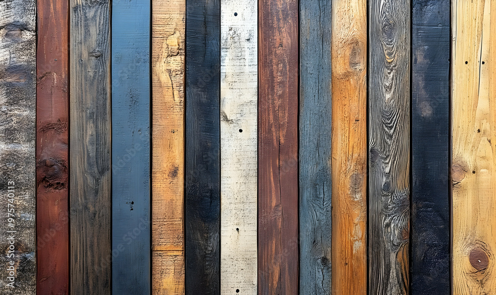 A diverse array of wooden planks showcasing various colors and textures, ideal for backgrounds, crafts, and design projects. A diverse array of wooden planks showcasing various colors and textures, ideal for backgrounds, crafts, and design projects.
