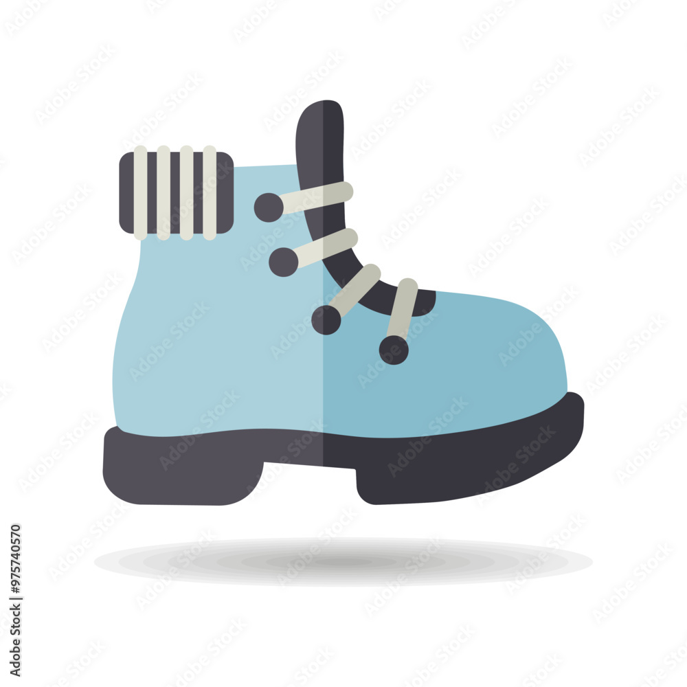 Hiking boot vector isolated icon. Camping sign Hiking boot vector isolated icon. Camping sign