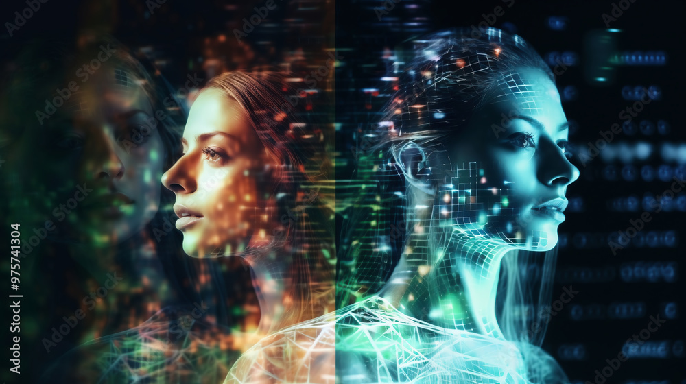 仮想空間女性四Generative AI 仮想空間女性四Generative AI