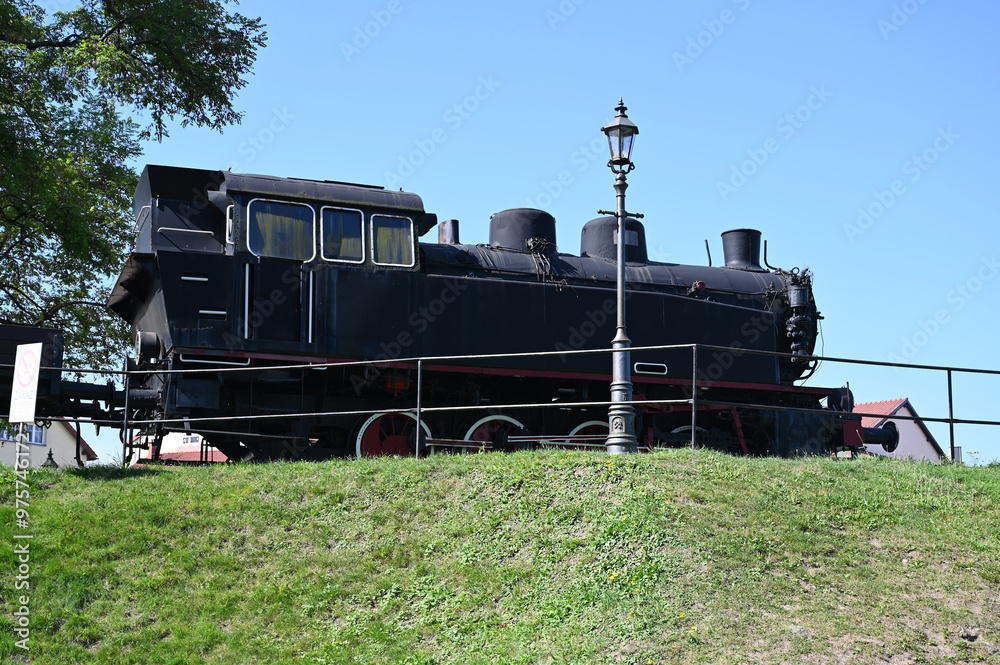 Naklejka premium Steam locomotive of a type that was used at a Salt mine in Poland.