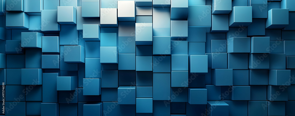 A visually striking composition of blue cubes, creating depth and texture in a modern abstract design, perfect for digital backgrounds. A visually striking composition of blue cubes, creating depth and texture in a modern abstract design, perfect for digital backgrounds.