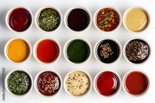 Assortment of Sauces in Small Bowls