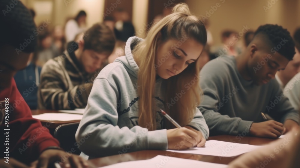 Students Taking an Exam Students Taking an Exam