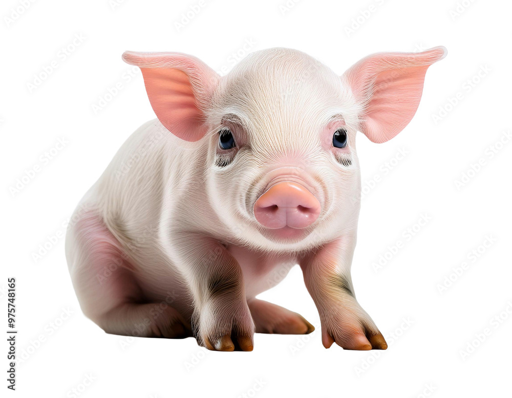 Little cute baby pig, isolated on transparent background Little cute baby pig, isolated on transparent background