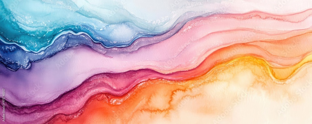 Rich pigments, deep abstract layers, subtle color shifts, fluid watercolor blending, Watercolor style Rich pigments, deep abstract layers, subtle color shifts, fluid watercolor blending, Watercolor style