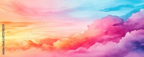 Rough brushwork, blended paint layers, abstract watercolor design, textured background, Watercolor style