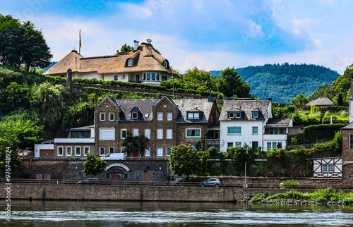 view of the town in the city Bullay photo