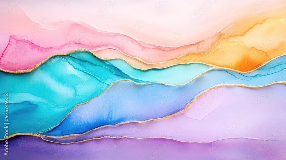 Water-drenched brushstrokes, subtle fluid motions, soft abstract layers, wet paint blending, Watercolor style Water-drenched brushstrokes, subtle fluid motions, soft abstract layers, wet paint blending, Watercolor style