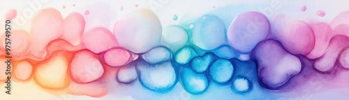 Wet watercolor strokes, grainy texture with ombre gradient, abstract blending of colors, soft transitions, Watercolor style