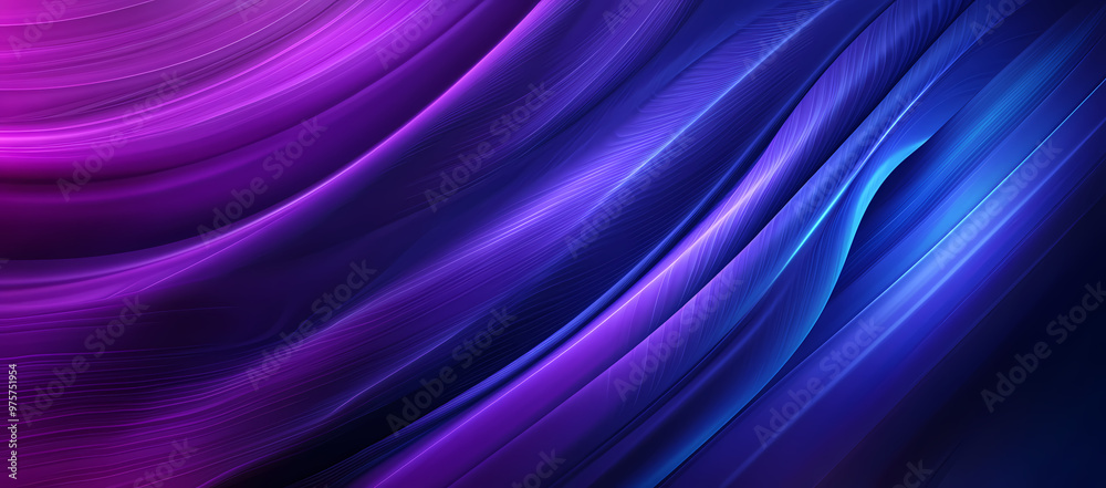 Abstract blue and purple background with curved lines Abstract blue and purple background with curved lines