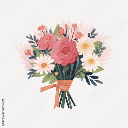 Elegant floral bouquet illustration