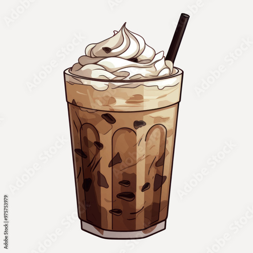 Delicious iced coffee drink