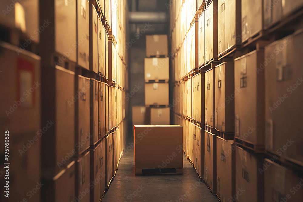 cardboard boxes in storage room cardboard boxes in storage room