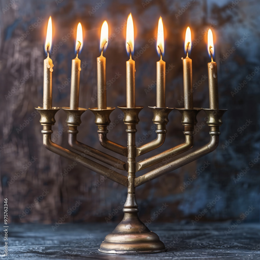 Hanukkah menorah symbol of judaism traditional holi