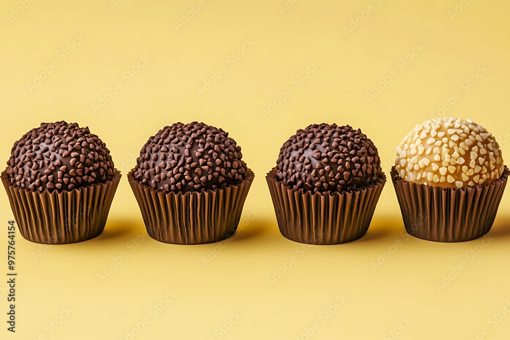Brigadeiro gourmet chocolate candy or sweet dessert Brigadeiro gourmet chocolate candy or sweet dessert