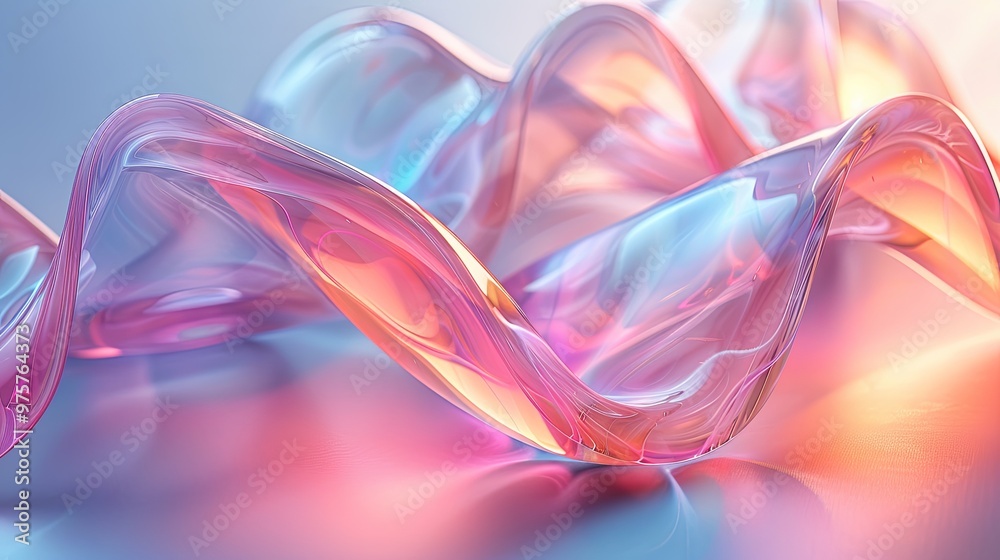 Colorful 3d fluid shape holographic gradient, geometric art poster template, dispersion effect glass 3d rendering Colorful 3d fluid shape holographic gradient, geometric art poster template, dispersion effect glass 3d rendering